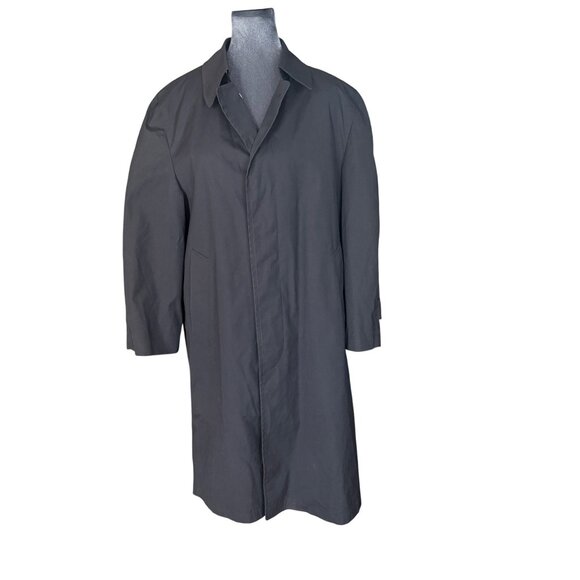 London Fog Vintage Black Mens Trench Coat with Removable Lining  Size 38 Short - Picture 1 of 15